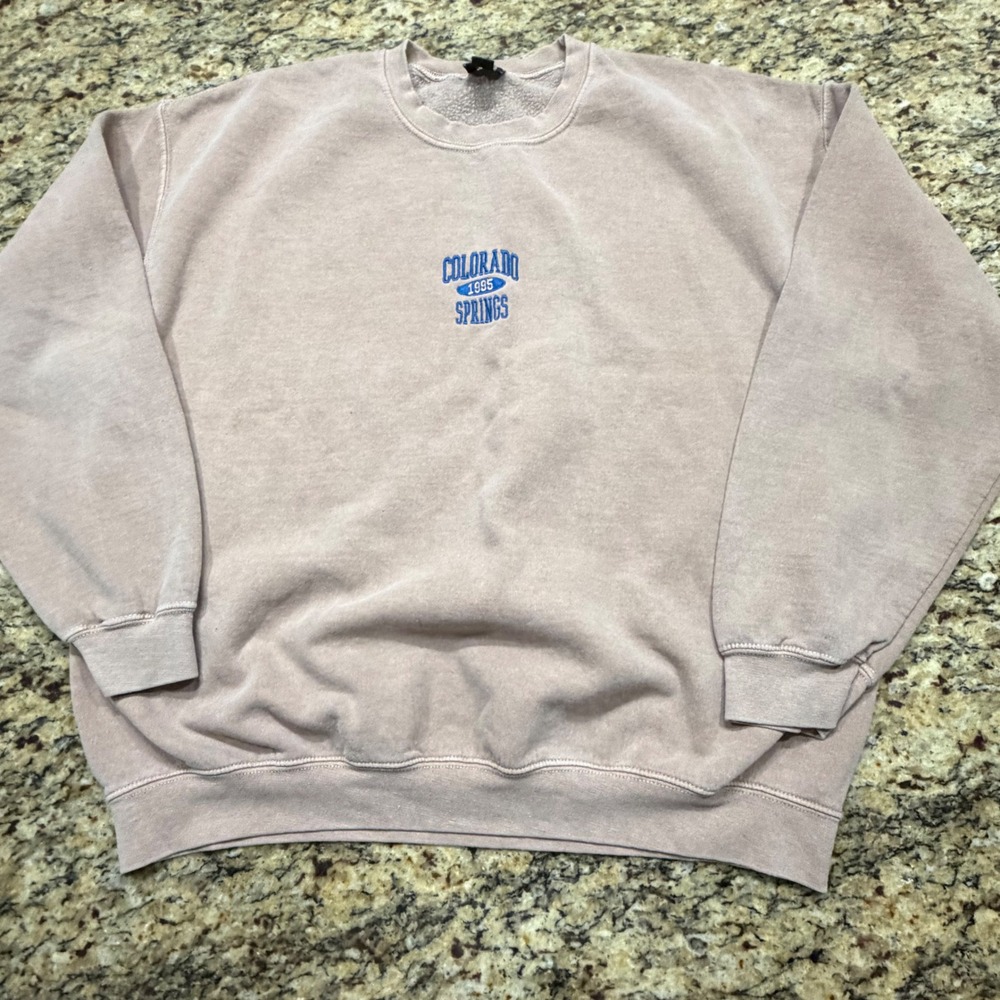 BDG Urban Outfitters Colorado Springs 1995 Sweatshirt Mauve Pink Large‎ Womens